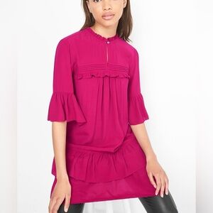 GAP Fuchsia Ruffle Dress
